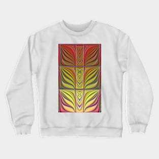 Stylized Tulip Design Crewneck Sweatshirt